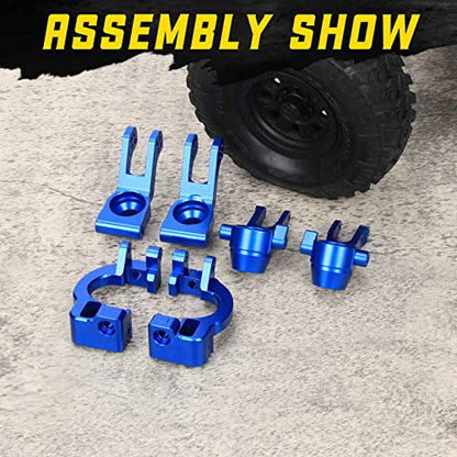 RCAWD for 1/8 ARRMA Vendetta 3S & Infraction 570 Mega teering Block& C-hubs& Rear Hub Set Upgrades Parts,Hopups for #ARA330686#ARA330685#ARA330687 Caster Knuckle Arm Spindle Carrier Stub Axle Blue - color: Blue