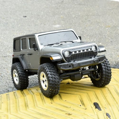 6.10in Wheelbase RC Body Shell for 1/18 ABS Hardtop Body (Grey) | TRX4M Body with Front Rear Bumpers for TRX4M Bronco Defender Chassis - color: Grey