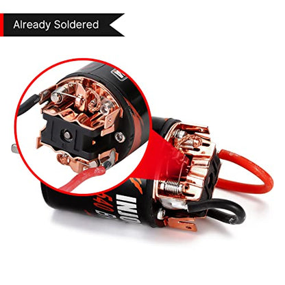 INJORA 540 Brushed Motor Waterproof 5-Slot 14T for 1/10 Scale RC Model Car Crawler Truck Buggy (INM10) - size: 14T