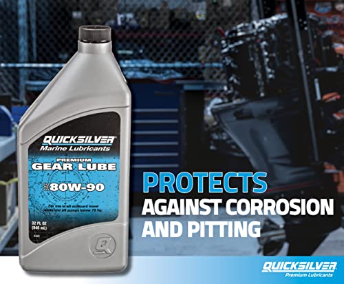 Quicksilver by Mercury Marine 80W-90 Premium Gear Lube, Marine Engine, 9 Oz. - size: 9oz