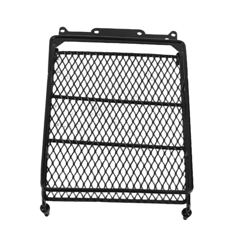 RC Roof Rack, Metal Middle Size Roof Carrier with LED Lights for 1/10 RC Crawler, Scale Accessories for Axial SCX10 and Off-Road Enthusiasts - size: 4 white
