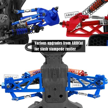 4PCS Front Rear Full Alloy Shocks RC Upgrades Parts for 1/10 Senton Granite Big Rock Vorteks 3s Blx 4X4 Mega 550,for 1/10 Kraton Outcast 4s,Red,Replace #AR330550 AR330551 - color: Red Shocks (Upgrades)