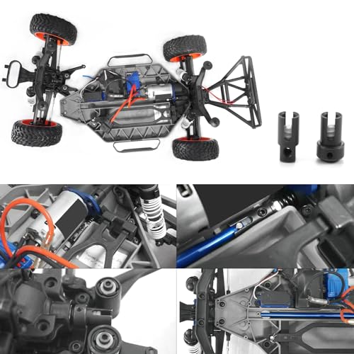 Tra-xxas Aluminum Alloy Slash VXL 4x4 Big Bone Center Driveshaft Outdrives 1/10 RC Upgrades Parts (Blue) - color: Blue