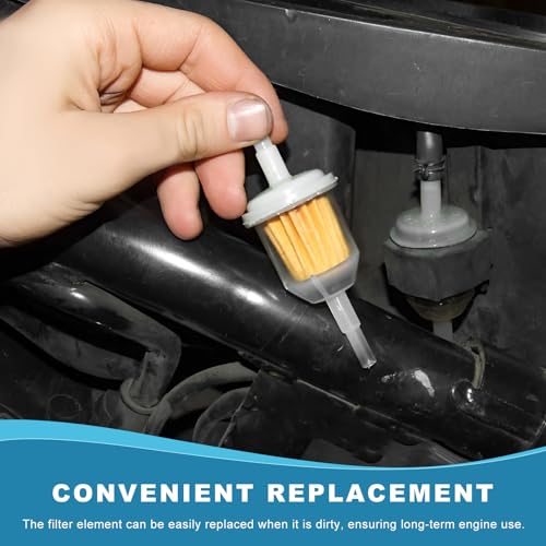 2 PCS Gas Inline Fuel Filters, 1/4 Inch × 5/16 Inch Inline Fuel Filter Replacement with Magnet, Small Gasoline Filters Replaces AM116304 120-436 25 050 22-s Gy20709 21541500