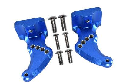 GPM For Traxxas E-Revo 2.0 VXL Brushless (86086-4) Upgrade Parts Aluminum Rear Wing Mount - 2Pc Set Blue
