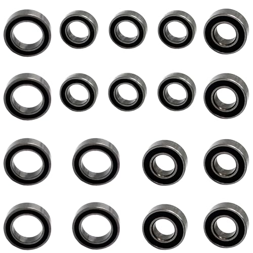 18pcs RC Car Ball Bearing Set 4x7x2.5mm 4x8x3mm 7x11x3mm Compatible with Wltoys 1/14 144001 RC Car Upgrade Parts