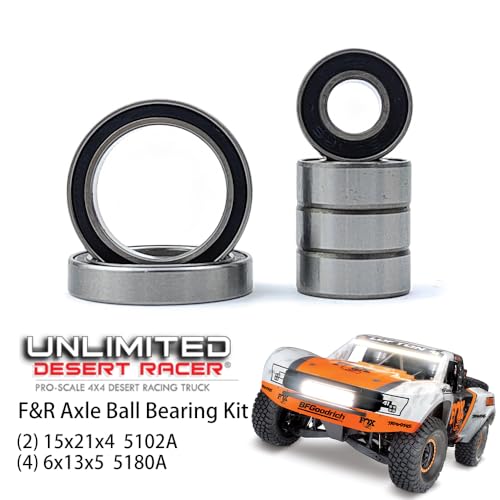 6Pcs Front Rear Alex Wheel Hub Ball Bearing Kit for Traxxas 1/7 UDR | 5102A,5180A,Traxxas 1/7 Unltd. Desert Racer Alex Wheel Hub Ball Bearing Kit, Racing Truck,Rc Car Part