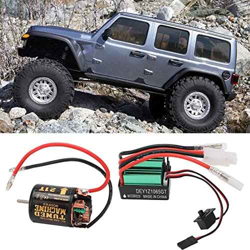 RC Brushed Motor, ESC Combo with 540 21T Brushed Motor 65A, 21T High with 65A ESC, for Ships