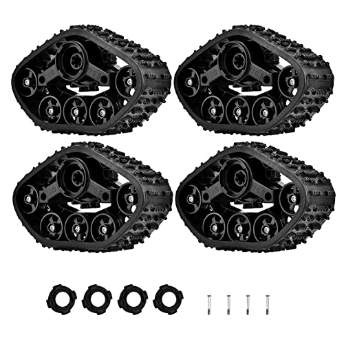 4pcs RC Car Tire Wheel Rubber Crawler Tyre for WPL 1/16 RC Military Truck, Replacement RC Tyre with ABS Reinforcement, High - Grip Tread Design for Off - Road Terrain and Rough Sur