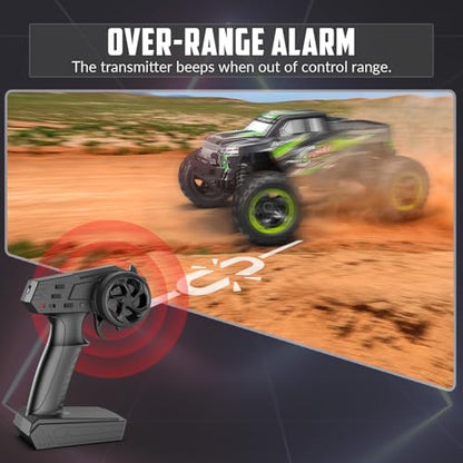 RACENT RC Truck 1:16 4x4 All Terrain RC Car 40KPH High Speed Remote Control Cars for Adults, Off-Road Monster Truck with 2.4Ghz Radio Control, 2 Batteries - color: Green