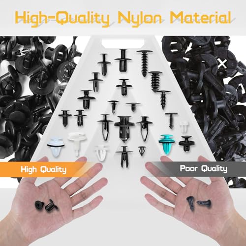 OTUAYAUTO 801PCS Car Retainer Clips Kit, 24 Sizes Fender Bumper Rivet Clips | Door Panel Trim Push Pin Rivets Kit with Fastener Remover for Ford GM Toyota Honda Chrysler Nissan Subaru Mazda - size: Universal (801 pieces)