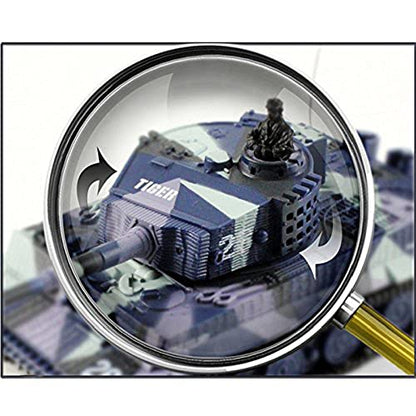 Cheerwing 1:72 German Tiger I Panzer Tank Remote Control Mini RC Tank | 360°Rotating Turret,light and Sound,High/low speed switch,RC Toys for Boys Girls and Kids