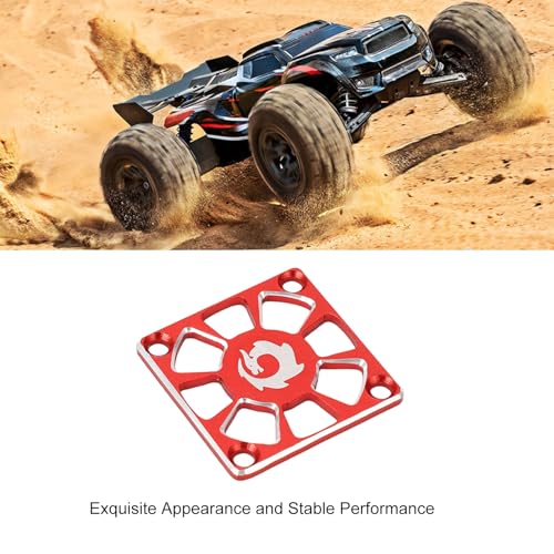 RC Cooling Fan Cover 1.18in Wide Aluminium Alloy Light Sturdy Cool RC ESC Cooling Fan Cover for Replacement (Red)