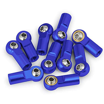 QUE-T 10pcs Metal Link Rod End M4 Ball Joint Head for RC Crawler Car (Navy Blue) - color: Navy Blue