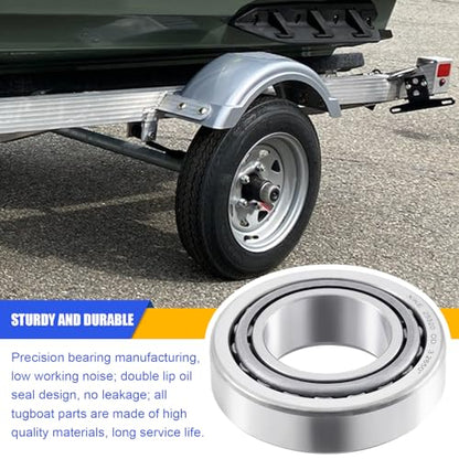 XiKe Trailer Bearings 25580/25520 & 02475/02420 for 8,000 lb Axles, 2 Sets | Boat Traiker Hub Kit Includes 21333TB/10-10 Seal, 22333TB/ 10-36 Seal - size: 25580/20 ＆ 02475/20 + Seal ID 2.125'' ＆ 2.250'', style: Pack 2 Set