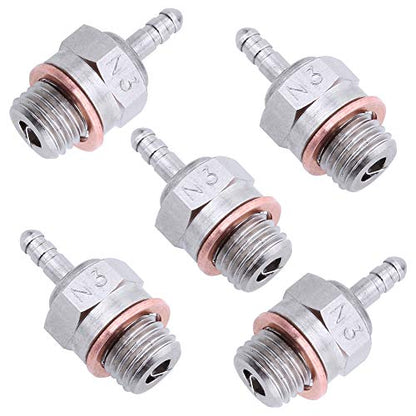 HobbyPark RC Glow Plug Igniter & Glow Plugs No.3 N3 (5-Pack)