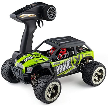 RC Car, 1/14 Scale 2.4GHz Remote Control Car, 4WD 50km/h High Speed Racing Car, Off-Road Buggy Drift Car RTR with Aluminum Alloy Chassis, Zinc Alloy Gear