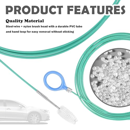 118" Car Sunroof Drain Cleaning Tool,Flexible Auto Sunroof Drain Cleaner Tool with Hose Cleaning Brush,Syringe,Syringe Hose,Soft Drains Brush,Sun Roof Drains Cleanings Tools