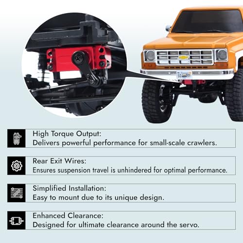 TORQ TCM-1011 Full CNC Case Metal Gear Coreless Servo - Remote Control Car, RC Car Electronics, RC Servo (HELIDIRECT) (TCM-1011 for FX118; FMS)