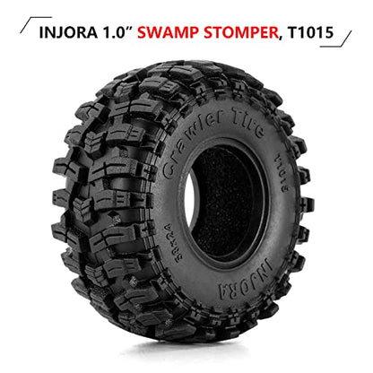 INJORA 1.0 58 * 24mm Swamp Stomper S5 Tires for 1/24 1/18 RC Crawler Car