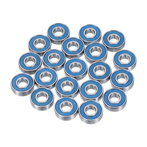 uxcell 20pcs 695-2RS Miniature Deep Groove Ball Bearings 5x13x4mm Double Sealed Bearings (Blue) for Electric Motor, Home Appliances, Machinery, P6 (ABEC 3) - color: Blue, size: 695-2RS