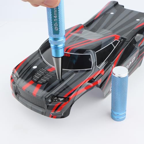 0-14mm RC Body Reamer Hole Puncher Body Mounting for RC Vehicle Truck Plastic Body Shell Cover Hobby Repair Tools Body Shell Drills(Blue)