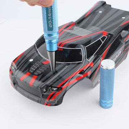 0-14mm RC Body Reamer Hole Puncher Body Mounting for RC Vehicle Truck Plastic Body Shell Cover Hobby Repair Tools Body Shell Drills(Blue)