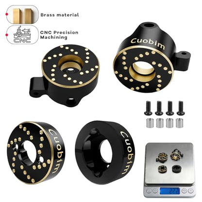 SCX30 Brass Upgrade Kit – Steering Knuckles & Rear Axle Weight for 1/30 Axial SCX30 RC Crawler Upgrade Parts (Steering Knuckles & Rear Axle Weight) - color: Steering Knuckles & Rear Axle Weight