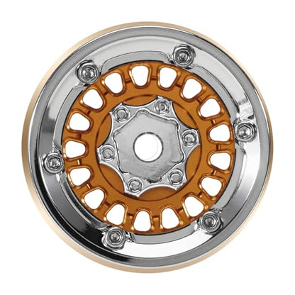 INJORA ModuWheel 1.0" Aluminum Wheel Offset -4.4mm for 1/18 1/24 RC (Gold) - color: Gold