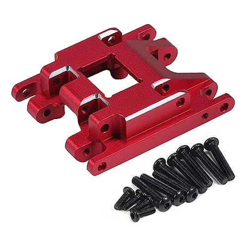 Aliuminum Alloy TRX4M Upgrades Transmission Gearbox Skid Plate with 11T Pinion Gear Box Housing for 1/18 RC Crawler 97054-1 Defend 97074-1 Bronc (Plate-Red) - color: Plate-red
