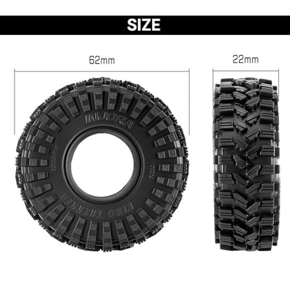 INJORA 1.0 Tires All Terrain S5 Super Soft Sticky Tires for 1/18 TRX4M 1/24 RC Crawler Axial SCX24 FMS FCX24 Enduro24 Upgarde (T1014)