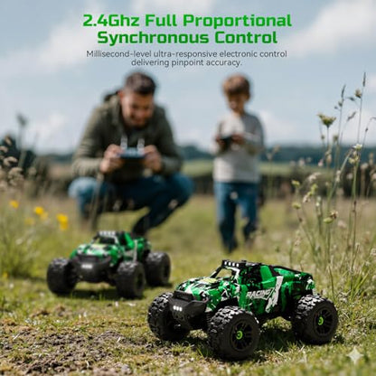 36KMH RC Cars Truck Remote Control Car for Adults Boys Age 8-12 Kids,1:18 | All Terrain 4X4 High Speed Fast Off-Road Electric Vehicle,Full Proportional Synchronous Control System, 2.4GHz