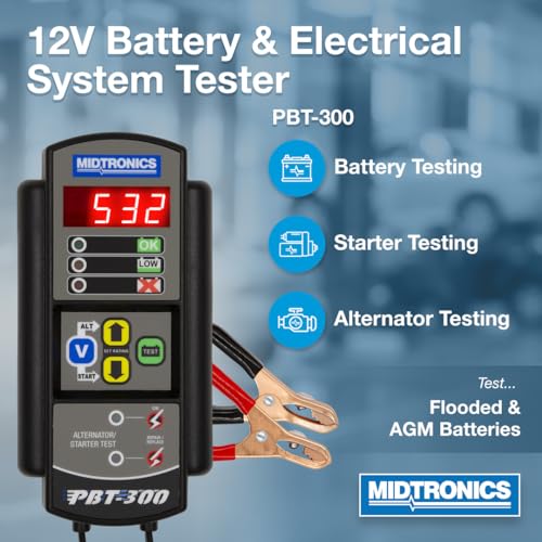 Midtronics PBT300 Battery Charging Starting System Tester Black