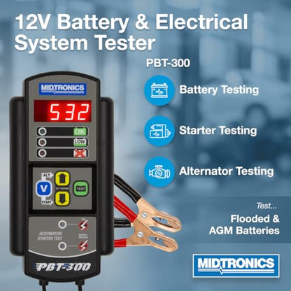 Midtronics PBT300 Battery Charging Starting System Tester Black