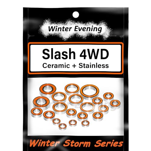 Ceramic + Stainless | for Traxxas 4x4 Slash, Stampede, Rustler Bearings Kit 4WD VXL (21 Pcs)