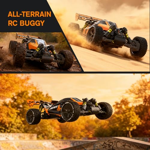 CROBOLL 1/10 Brushless RC Cars, 40+ mph Max, 4X4 RTR Off-Road Buggy | RLAARLO SBK10 Remote Control car for Boys and Adults, 3S Battery, Aluminum Chassis, Hobby and Beginner