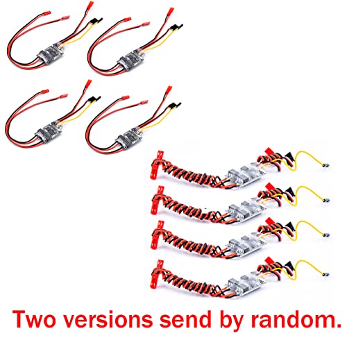 Bidirectional 5A ESC Brushed Speed Controller Dual Way ESC, 4PCS | 2S-3S Lipo for RC Model Boat/Tank 130 180 Brushed Motor Spare Parts