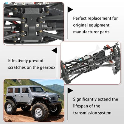 Plastic SCX24 Skid Plate Chassis Accessories, Protective Plate Center Gearbox Mount for Axial SCX24 Deadbolt C10 JLU Gladiator Bronco 1/24 RC Upgrade Parts