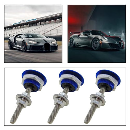 4Pcs Quick Latch Hood Pins, Universal Aluminum Quick Release Lock Latch Bumper, License Plate Lock Clip for Bumper Hood or DIY 1.25 inch(Blue) - color: Blue