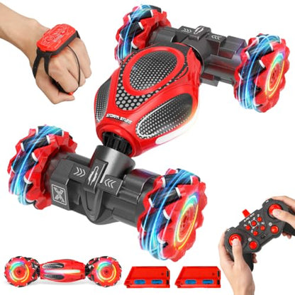 Remote Control Car - RC Drift Car Gesture Sensing Toy Boy Age 6-8-12 Gifts | Gesture Sensing RC Stunt Car for Kids Toys 6 7 8 9 10 11 12 Year Old Boy Birthday Christmas Presents with Lights Music - color: Black