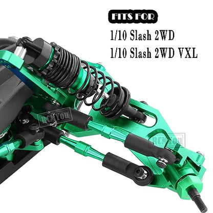 Upgrades for 1/10 Slash 2WD(VXL),RC Shocks,Suspension Arm,Caster Block,Steering Blocks,Stub Axle Carriers,Steering Bellcranks,Shock Tower,Camber Links,Drive Shaft,Hex Hub Adapters,Green - color: Green - Upgrades