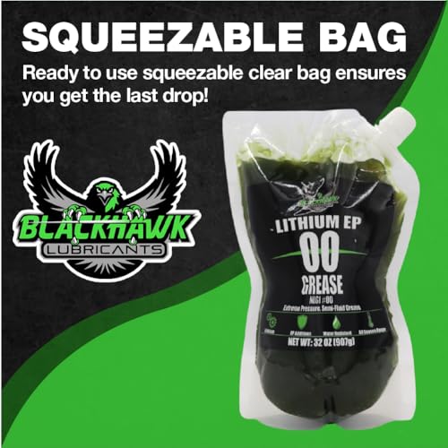 Lithium EP00 Grease, 32 oz EZ Squeeze Pouch (12 pk) | Used for Disc Mowers, Gear Boxes, Auger and Mixer Drives, Cutter Bars, and more, Made in USA - size: EP00 (12)