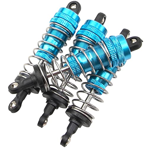 4Pack Vgoohobby 144001 Shock Absorber Damper Suspension Shocks Upgrade Parts Compatible with WLtoys 144001 124018 124019 1/14 RC Car Buggy (Blue)