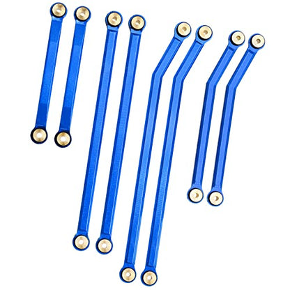 High Clearance Front Links Set for Axial SCX24 Gladiator AXI00005, 8PCS (Blue) - color: Blue