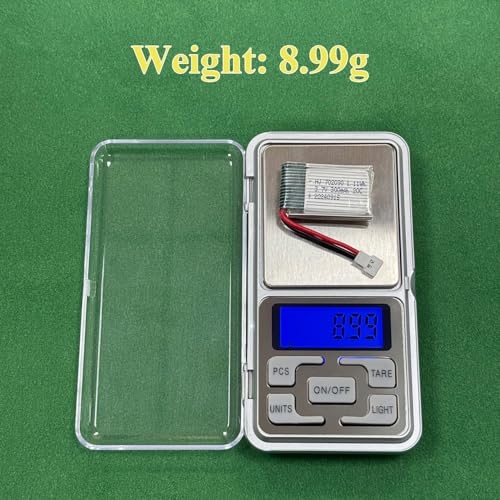 HAWK'S WORK 2 Pcs 3.7V Lipo Battery, 300 mAh Rechargeable Lithium Polymer Battery for RC Plane Helicopter Drone All Models & Toys (XH2.54 Connector) - size: 300mAh-XH