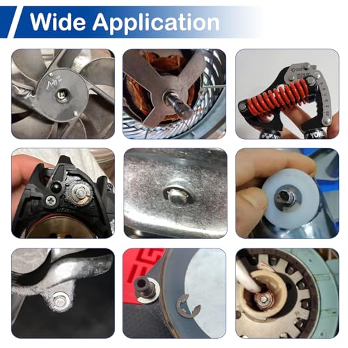 300Pcs Stainless Steel E-Clip Assortment Kit, 10 Sizes M1.5 - M10 | External Circlip Snap Rings Retaining Clips Set for Bearings, Gears, Pulleys, Axles