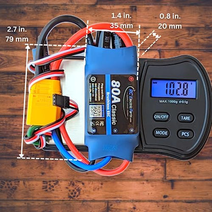 80A RC Electric Speed Controller ESC for Brushless Motors 5.5v 4A UBEC with XT90 & 4.0mm Bullet Plugs… - style: 80 Amp - XT90 & 4.00mm