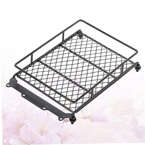 VICASKY Car Roof Luggage Carrier Rack for Rc Crawler Durable Black Metal Storage Bracket for Cargo and Accessories Lightweight Design for Easy Installation