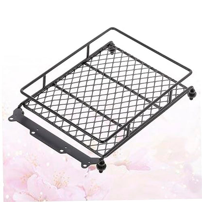 VICASKY Car Roof Luggage Carrier Rack for Rc Crawler Durable Black Metal Storage Bracket for Cargo and Accessories Lightweight Design for Easy Installation