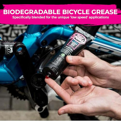 Muc-Off Bio Grease 150g (Pack of 2) with Microfiber Cloth | Premium Bike Grease for Bearings, Threads & Moving Parts | Reduces Friction, Prevents Corrosion & Water Ingress - size: 150g (Pack of 2)